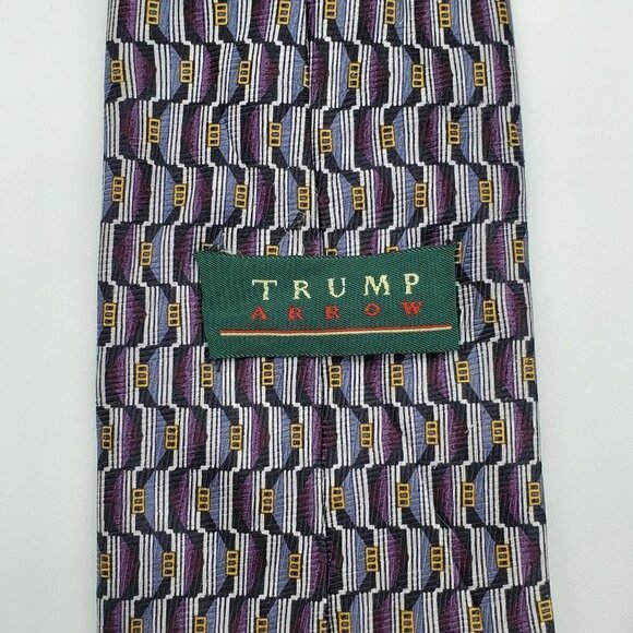 Trump Arrow 100% Silk Tie, Hand Made - Picture 4 of 7